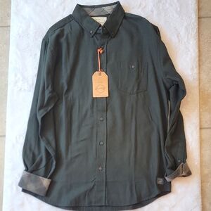 Men's Weatherproof Vintage Olive Green Button-DownShirt